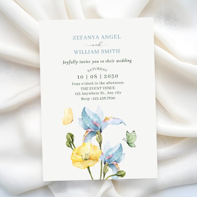Invitation Minimalist flower bouquet wedding (Créateur téléchargé)