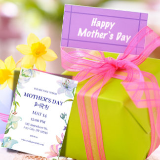 Invitation Minimalist Happy Mother's Day Card for Grandma