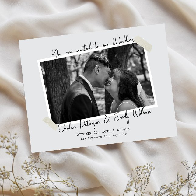 Invitation Minimalist simple wedding  (Créateur téléchargé)