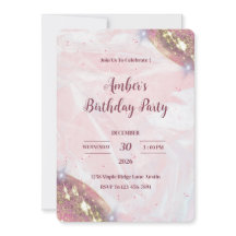 Minimalist Sparkle Birthday Party Invite