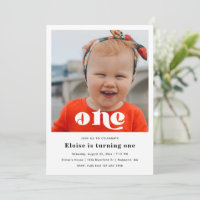 Invitation minimaliste 1er anniversaire | 1er anni