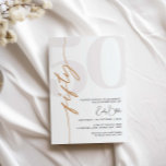 Invitation minimaliste 50ème anniversaire de fête<br><div class="desc">Cette invitation minimaliste à la fête du 50ème anniversaire de typographie est parfaite pour une fête d'anniversaire moderne. Le design simple est composé d'une typographie minimaliste classique en noir et blanc et d'une touche moderne. Personnalisable dans n'importe quelle couleur. Gardez le design minimal et élégant, en l'état, ou personnalisez-le en...</div>