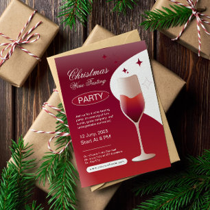 Invitation minimaliste à déguster des vins de Noël