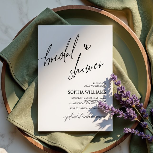 Invitation minimaliste à la douche nuptiale (Créateur téléchargé)