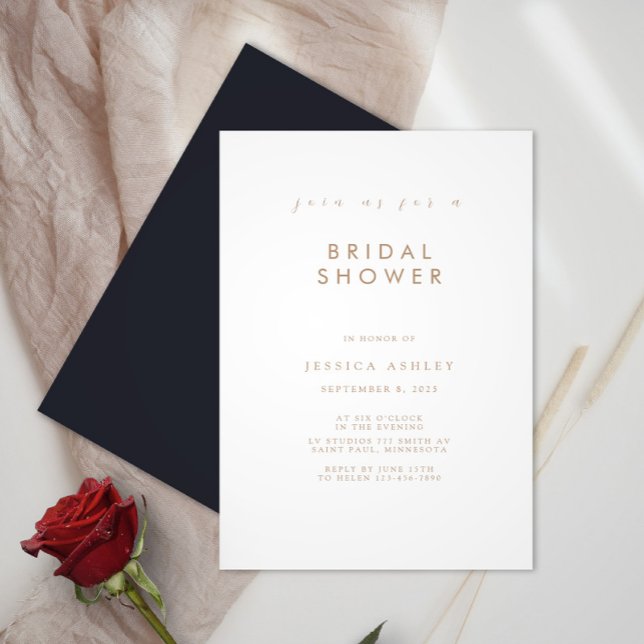 Invitation minimaliste à la douche nuptiale (Créateur téléchargé)