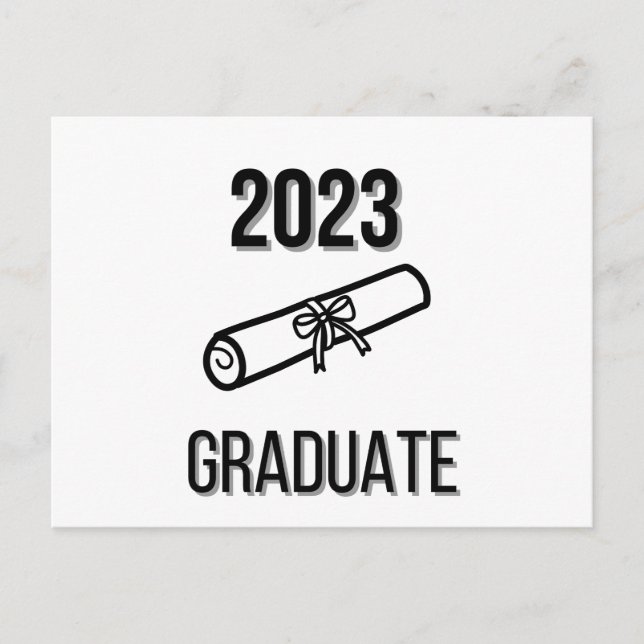 invitation minimaliste à la graduation (Devant)