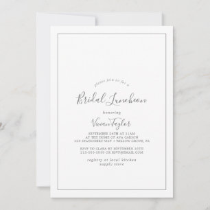 Invitation minimaliste à la nuptiale en argent
