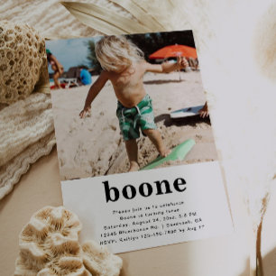 Invitation minimaliste à l'anniversaire de la phot