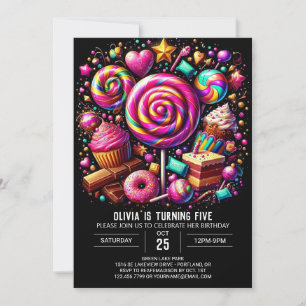 Invitation Minimaliste amusant canyland numérique anniversair