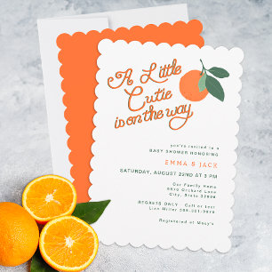 Invitation minimaliste au Baby shower de petites v