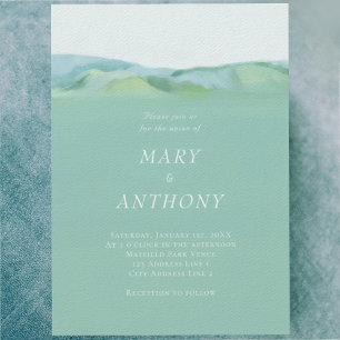 Invitation minimaliste au Mariage campagnard