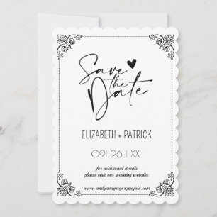 Invitation Minimaliste chic, votre photo d'amour