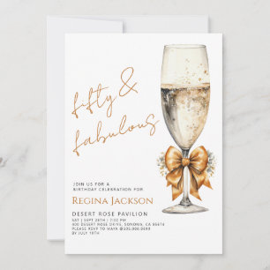 Invitation Minimaliste Cinquante ans et Fantastique Fête d'an