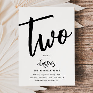 Invitation minimaliste d'anniversaire Anniversai