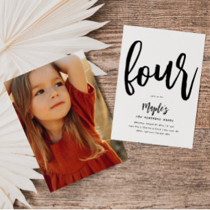 Invitation minimaliste d'anniversaire   Anniversai