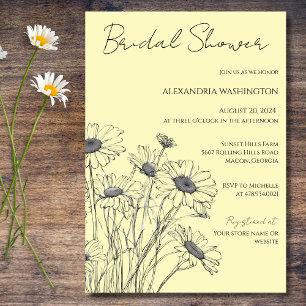 Invitation Minimaliste De Douche Nuptiale Daisy