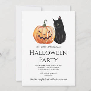 Invitation minimaliste de la fête d'Halloween