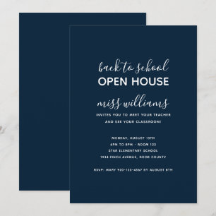 Invitation minimaliste de retour à l'école