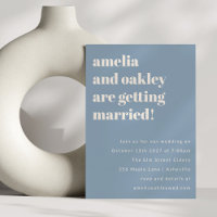 Minimaliste Dusty Blue Retro Simple Mariage site