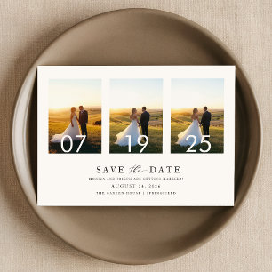 Invitation Minimaliste Enregistrer la date, Photo Boho Enregi