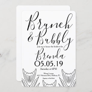 Invitation Minimaliste Floral Botany Flower Line Mariage