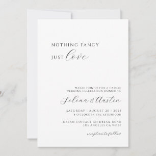 Invitation Minimaliste Handscript Rien de fantaisiste Juste l