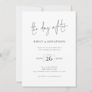 Invitation Minimaliste Le Jour Après Le Brunch Mariage