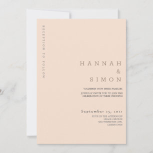 Invitation minimaliste Mariage de automne moderne