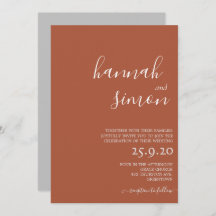 Invitation minimaliste Mariage de automne moderne