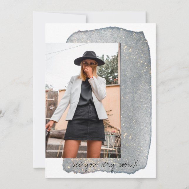 Invitation minimaliste moderne 30e anniversaire (Dos)