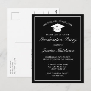 Invitation minimaliste moderne à la graduation noi