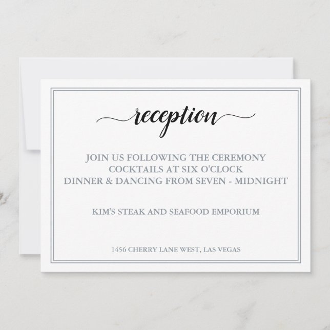 Invitation ✨ minimaliste moderne 💍 Accueil Mariage élégant (Devant)