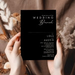 Invitation Minimaliste moderne | Brunch Mariage noir<br><div class="desc">Ce minimaliste moderne | brunch mariage noir est l'invitation parfaite pour votre brunch boho classe. Son design abstrait simple et unique, accompagné d'un script minimaliste contemporain et d'une palette de couleurs noir et blanc, donne à ce produit une sensation de luxe formel élégant tout en restant simpliste, chic bohème. Gardez-le...</div>