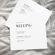 minimaliste moderne Carré Art Déco All One Mariage