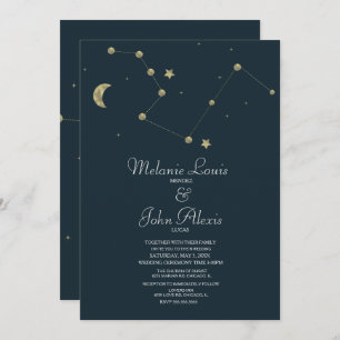 Invitation Minimaliste moderne Constellation Mariage d'huile 