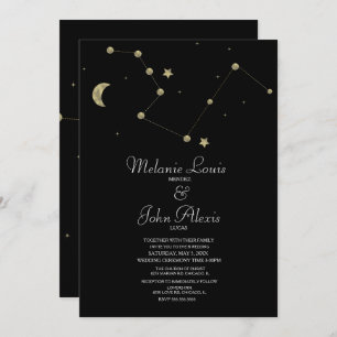 Invitation Minimaliste moderne Constellation Mariage d'huile
