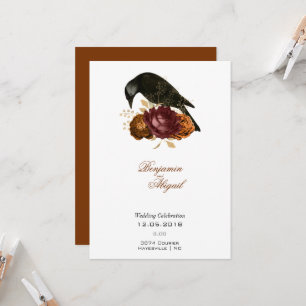 Invitation Minimaliste moderne d'automne Rose levain gothique