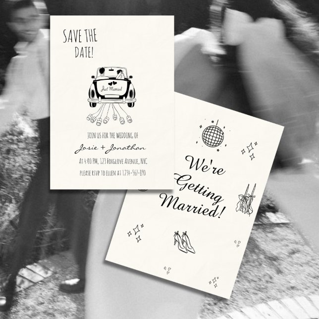 Invitation Minimaliste moderne Enregistrer la date | Mariage  (Créateur téléchargé)