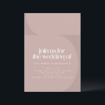 Invitation Minimaliste moderne géométrique Dusty Mariage<br><div class="desc">Minimaliste moderne géométrique Dusty Mauve</div>