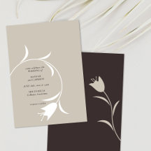 Minimaliste Moderne Greige & Espresso Floral Maria