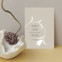 Minimaliste Moderne Greige & Espresso Floral Maria