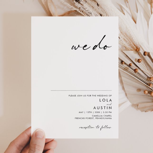 Invitation Minimaliste moderne Nous faisons Mariage (Créateur téléchargé)