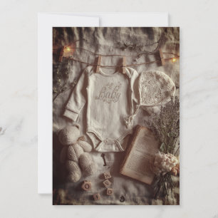 Invitation Minimaliste & Moderne Pailleté   Neutre Douce