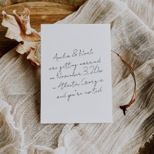 Invitation Minimaliste Moderne Simple Noir Blanc Enregistrer 