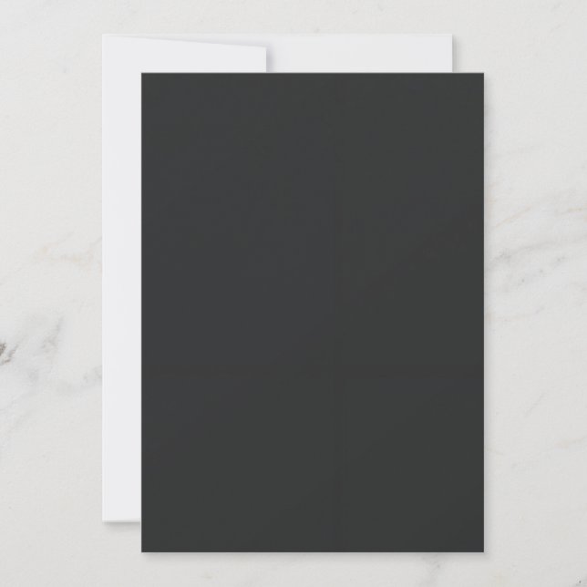 Invitation minimaliste noire Élégante moderne somb (Devant)