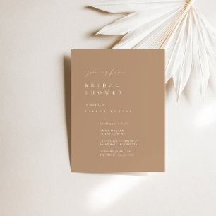 Invitation minimaliste Pale Taupe nuptiale