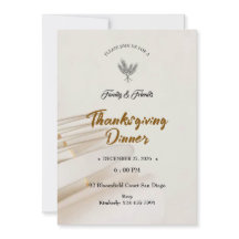 Invitation minimaliste pour Thanksgiving