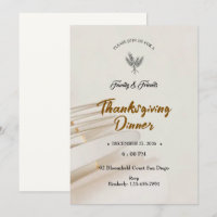 Invitation minimaliste pour Thanksgiving