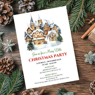 Invitation minimaliste pour une fête de Noël en vi