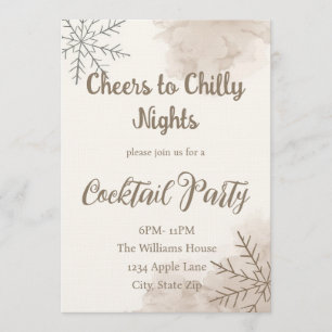Invitation minimaliste pour une soirée cocktail d'